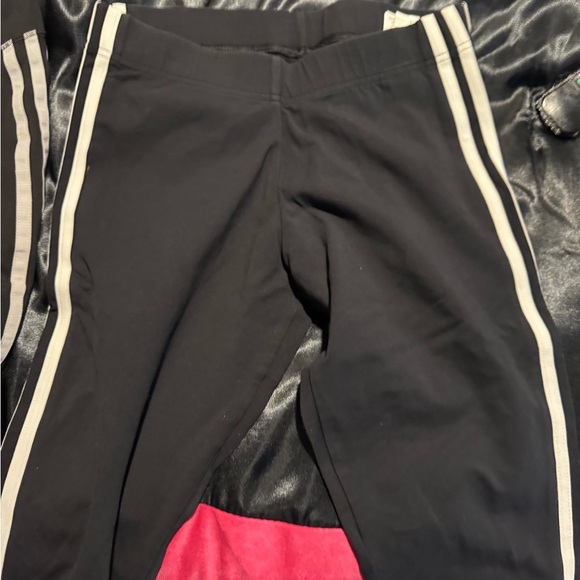 Two Adidas 
Black and white 
Leggings 
Selling them both for $20 - Picture 3 of 4